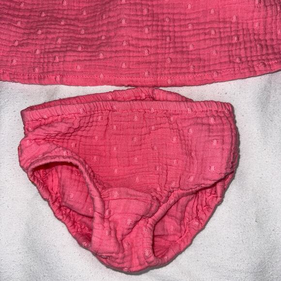 Zara Baby 2-Piece Pink Ruffle Set 6-9 Months - Picture 4 of 8